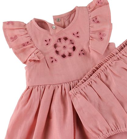 Stella McCartney Kids Kjole - Rosa m. Flæser/Blonder