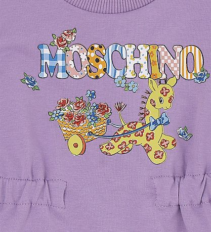 Moschino Kjole - Lilla m. Print