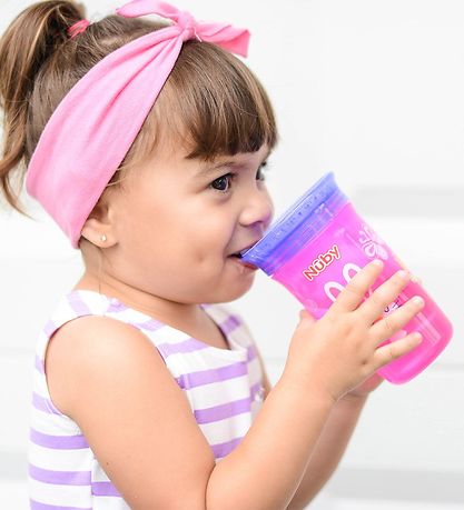 Nuby Drikkekop - 300ml - Pink w. Print