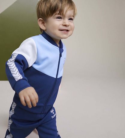 Hummel Cardigan - hmlGrady - Lyseblå/Navy