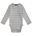 Sofie Schnoor Body l/æ - Stribet - Grey Melange