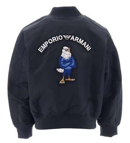 Emporio Armani Jakke - Vendbar - Navy/Sort m. Ørn