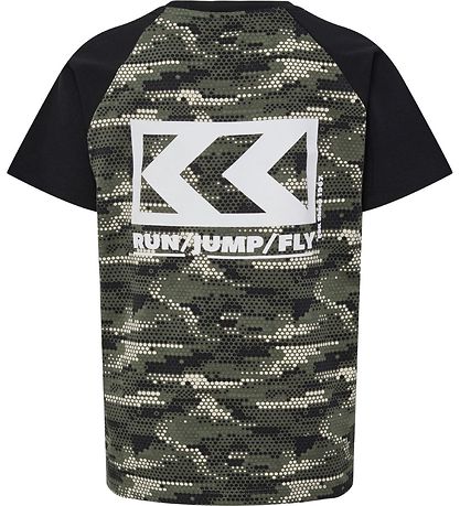 Hummel T-shirt - hmlFSK Fly - Grøn/Sort