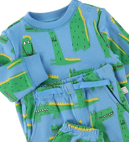 Stella McCartney Kids Sweatsæt - Blå m. Krokodiller