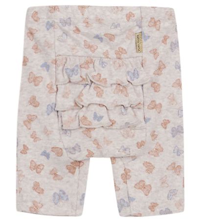 Hust and Claire Shorts - Hanni - Rib - Beige m. Sommerfugle