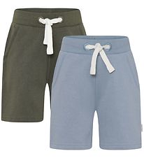 Minymo Shorts - 2-pak - Blå/Grøn