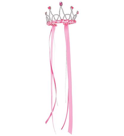 Great Pretenders Udklædning - Tiara m. Bånd - Dark Pink