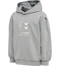 Hummel Hættetrøje - HmlPrima Bee - Gråmeleret
