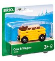 BRIO World Kvægvogn m. Ko - Gul 33406