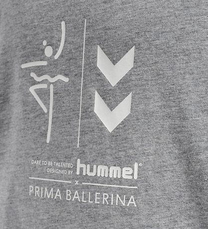 Hummel T-shirt - hmlPrima Bee - Gråmeleret