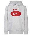 Nike Hættetrøje - Swoosh - Grey Heather
