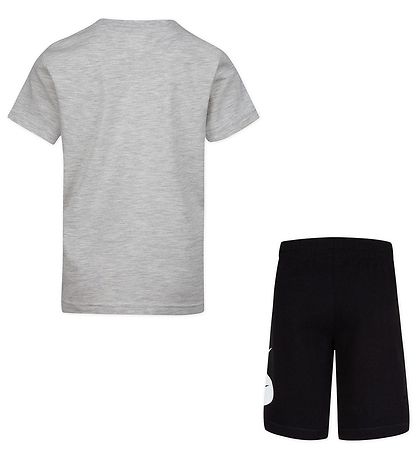 Nike Shortssæt - T-shirt/Shorts - Swoosh - Sort/Grå
