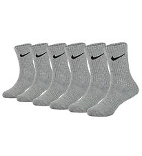 Nike Strømper - Performance Basic - 6-Pak -  Dark Grey Heather