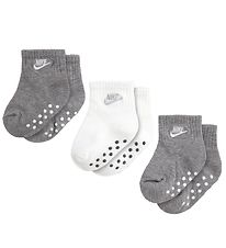 Nike Strømper - Core Futura Gripper - 3-Pak - Grå/Hvid