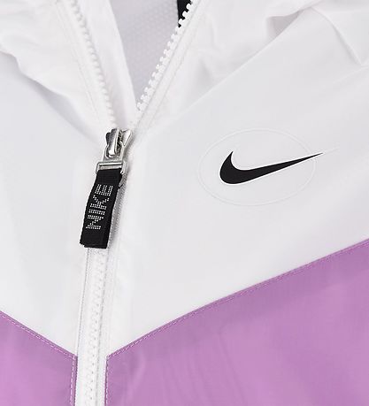 Nike Jakke - Floral Windrunner - Hvid/Lilla