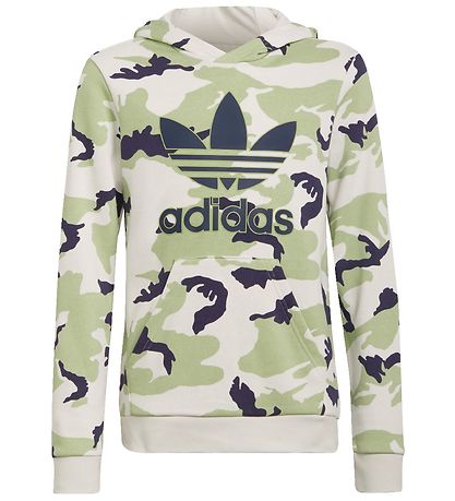adidas Originals Hættetrøje - Camo - Orbit Grey/Magic Lime/Shado