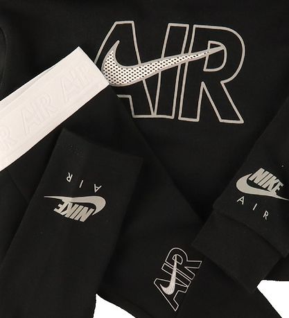 Nike Sæt - Hættetrøje/Leggings - Air - Sort