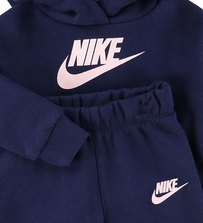 Nike Sweatsæt - Hættetrøje/Sweatpants - Midnight Navy