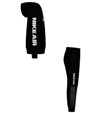 Nike Sweatsæt - Hættetrøje/Sweatpants - Air - Sort