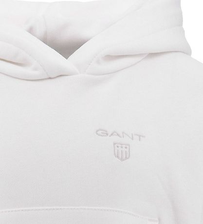 GANT Hættetrøje - Contrast Shield - Eggshell