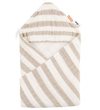 Done By Deer Babyhåndklæde - 70x70 cm - Stripes Sand
