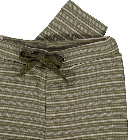 Wheat Bukser - Manfred - Heather Green Stripe