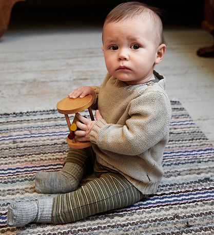 Wheat Bukser - Manfred - Heather Green Stripe