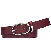 Tommy Hilfiger Bælte - Oval - Burgundy