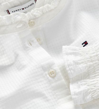 Tommy Hilfiger Skjorte - Grid Dobby - Ancient White