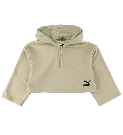 Puma Hættetrøje - Cropped - Grøn