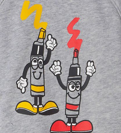 Stella McCartney Kids Sweatshirt - Painting Tubes - Gråmeleret