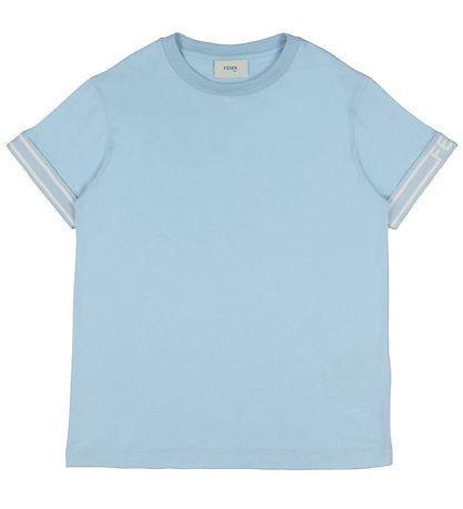Fendi T-shirt - Lyseblå m. Hvid