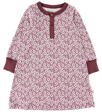 Katvig Natkjole - Bordeaux m. Æbler