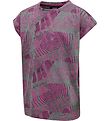 Hummel T-shirt - hmlSpace Jam Diez - Gråmeleret/Lilla