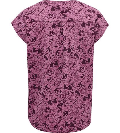 Hummel T-shirt - hmlSpace Jam Diez - Lilla m. Bordeaux