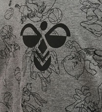 Hummel Hættetrøje - hmlSpace Jam Cuatro - Gråmeleret