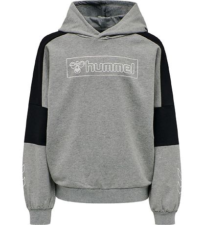 Hummel Hættetrøje - hmlBoxline - Gråmeleret