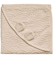 Cam Cam Babyhåndklæde - 80x80 cm - Almond m. Ører