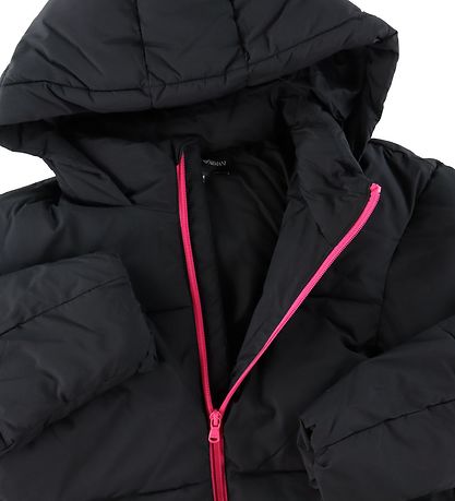 Emporio Armani Dynejakke - Sort m. Hvid/Pink