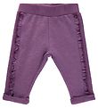 Minymo Sweatpants - Grape Jam m. Flæser
