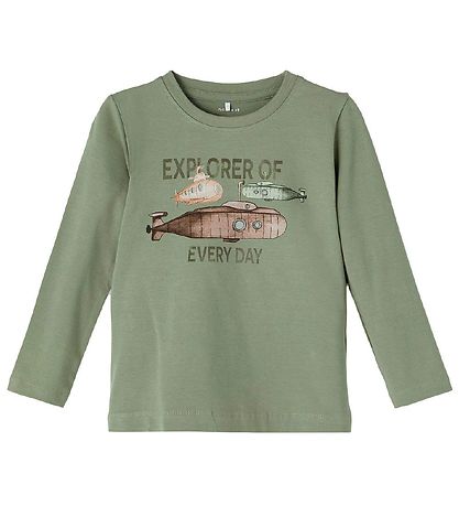 Name It Sæt - Bluse/Sweatpants - NmmFelix - Hedge Green