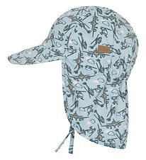 Melton Legionnaire Hat - UV50+ - Dusty Light Blue w. Airplanes