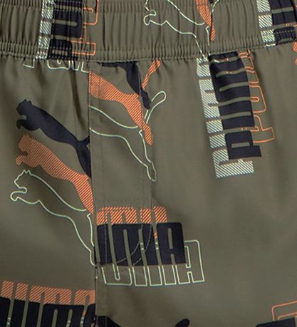 Puma Badeshorts - Logo - Moss Green Combo