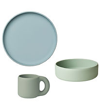 Liewood Spisesæt - Silikone - 3 Dele - Andie - Green Multi Mix