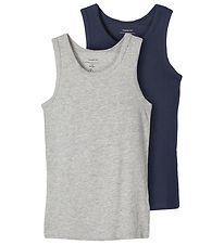 Name It Undertrøje - Noos - NkmTank - 2-pak - Grey Melange