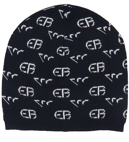 Emporio Armani Gaveæske - Hue/Halstørklæde - Uld - Blue Navy