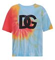Dolce & Gabbana T-shirt - Eden - Blå/Orange m. Logo