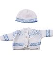 Götz Dukketøj - Bluse/Hue - 30-33cm - Blue Norway