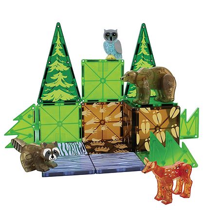 Magna-Tiles Magnetsæt - 25 Dele - Forest Animals