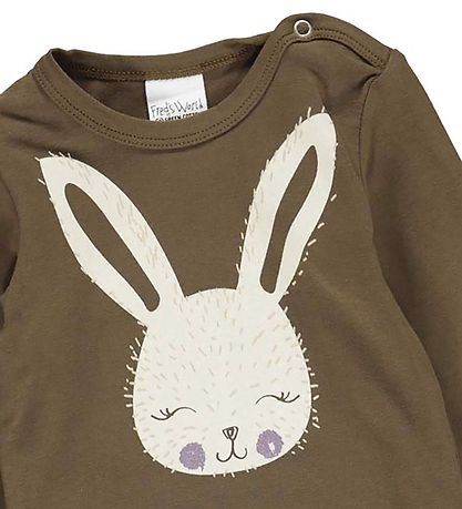 Freds World Body l/æ - Rabbit Font - Brown Mist m. Print